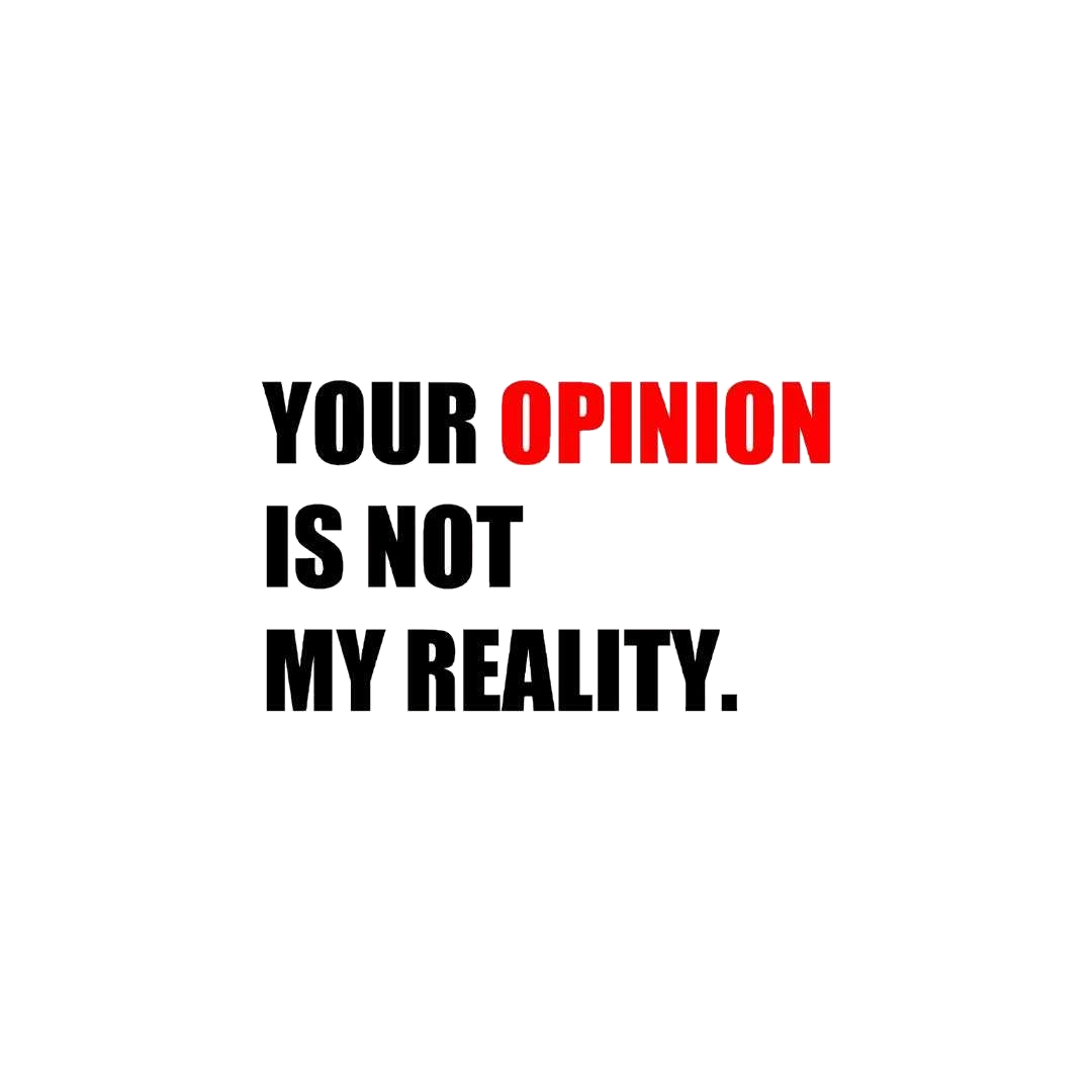Your Opinion Is Not My Reality Sticker